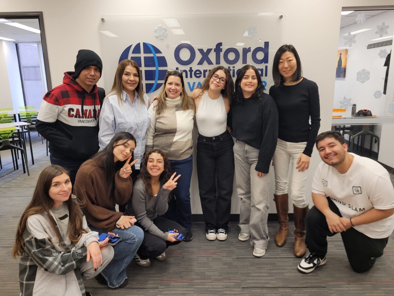 Group of students at Vancouver campus 