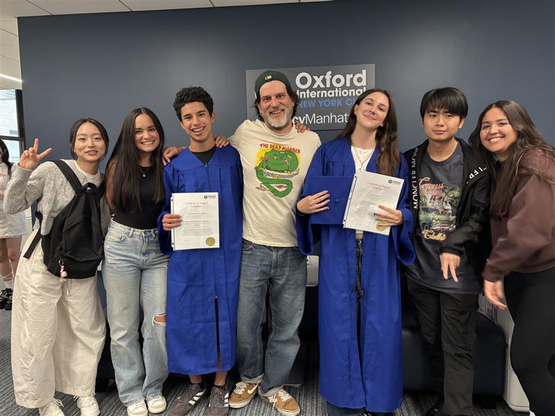 NYC group of students in the Manhattan campus