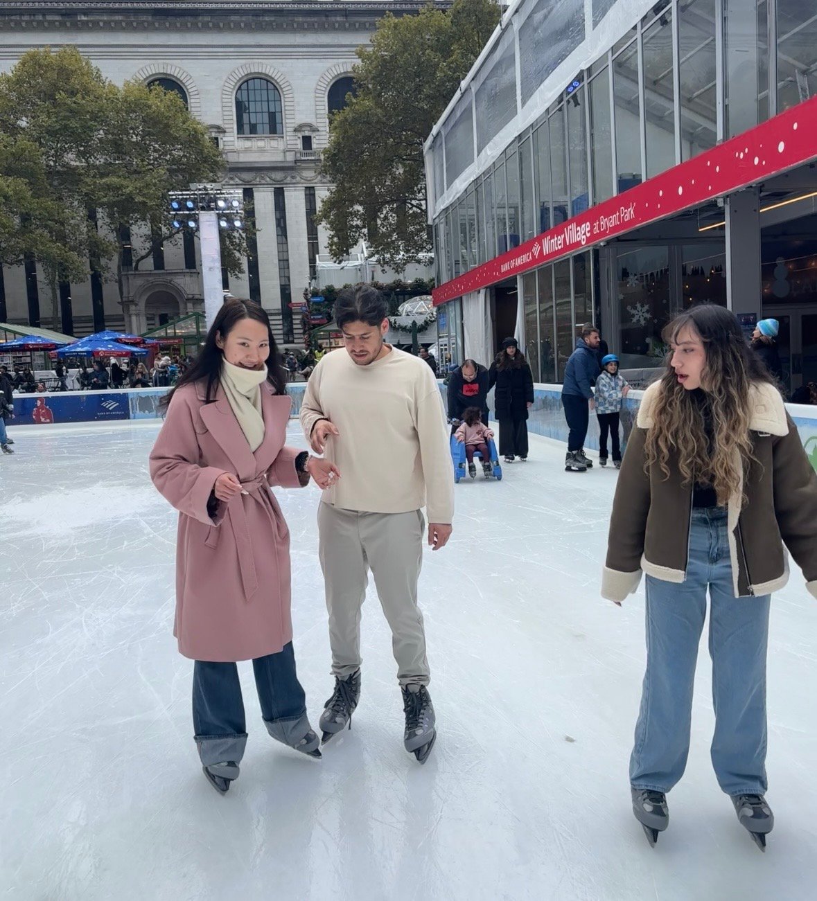 NYC students ice skating