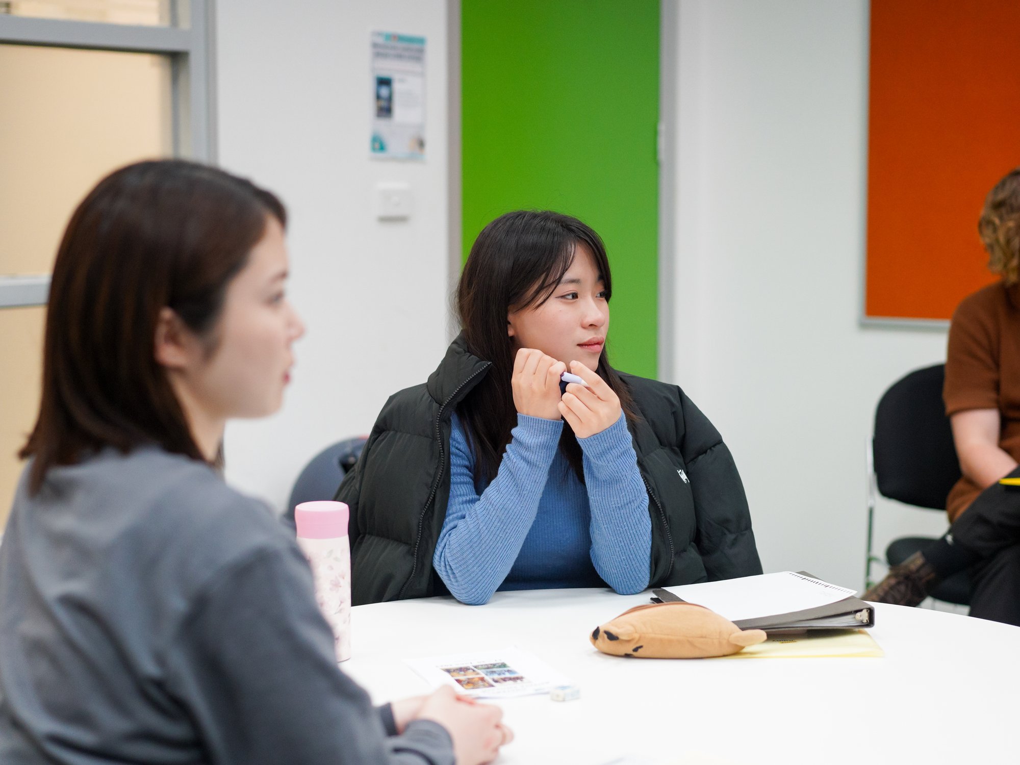 Students working in  a group